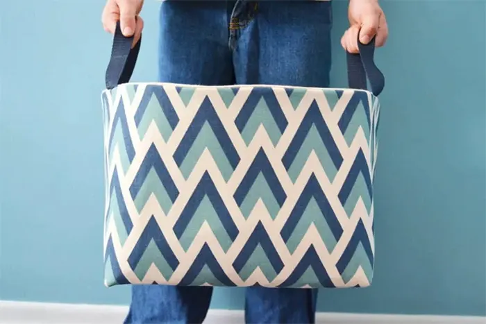 DIY sturdy fabric basket tutorial