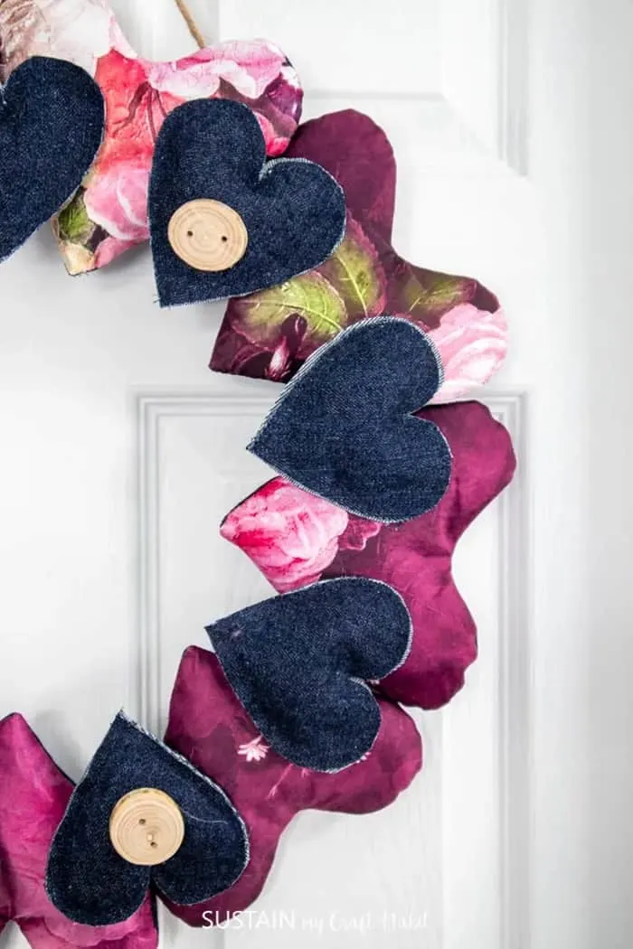 heart valentine wreath diy