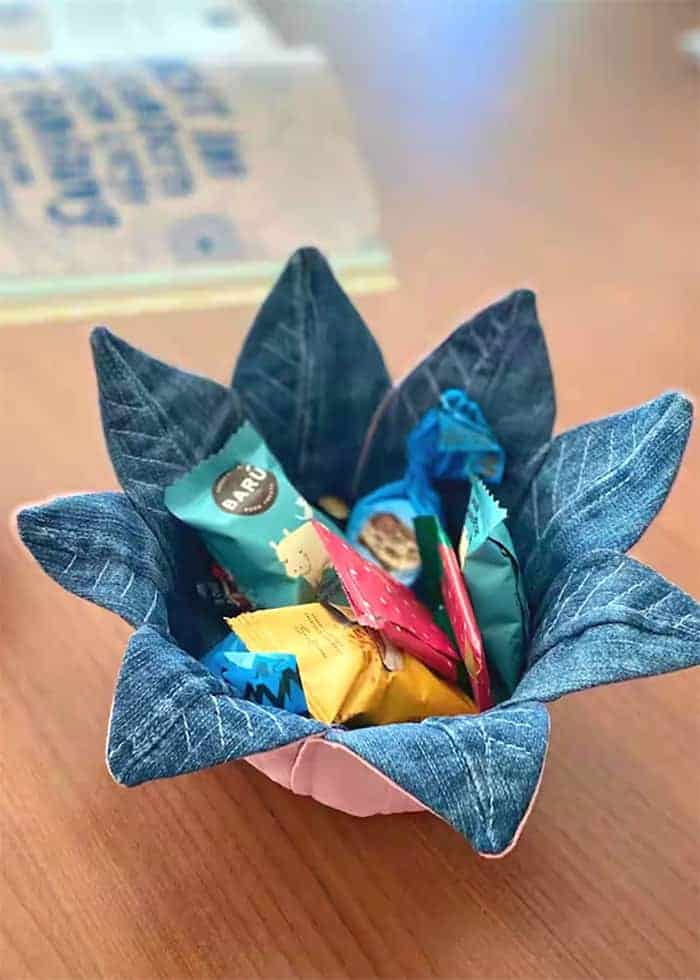 flower fabric basket pattern