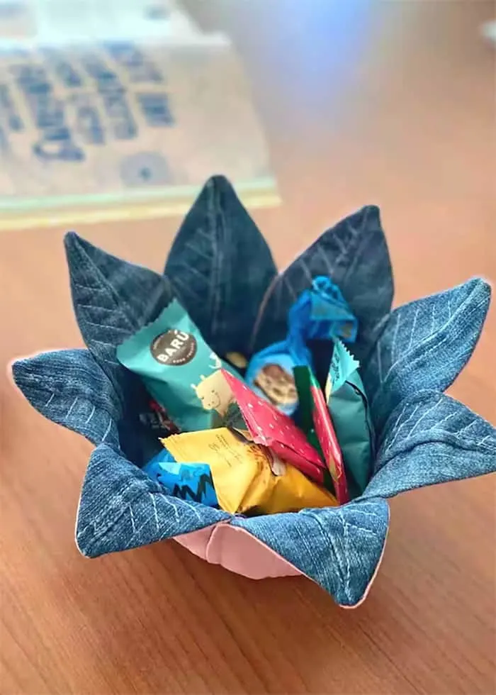 flower fabric basket pattern