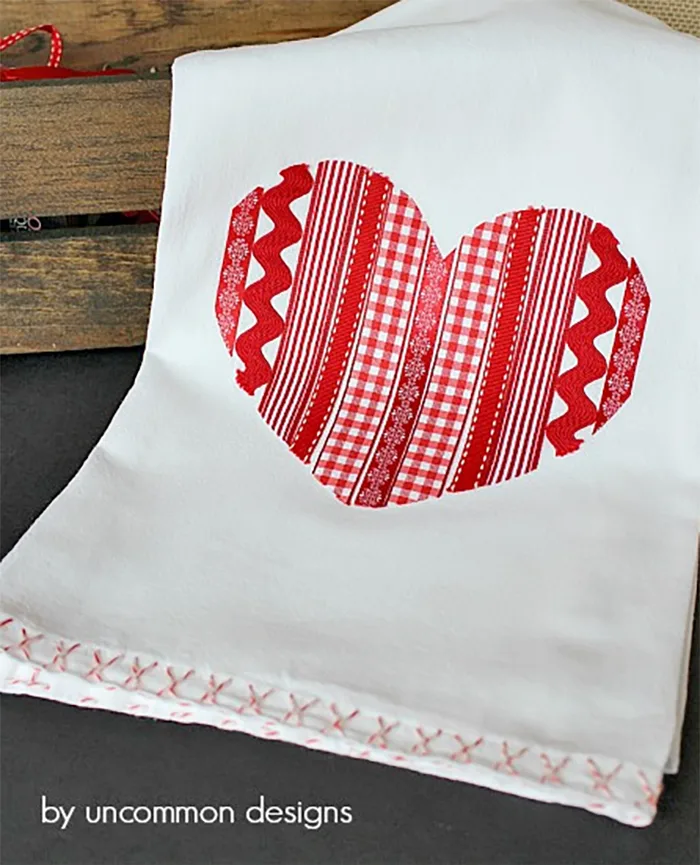 heart tea towel