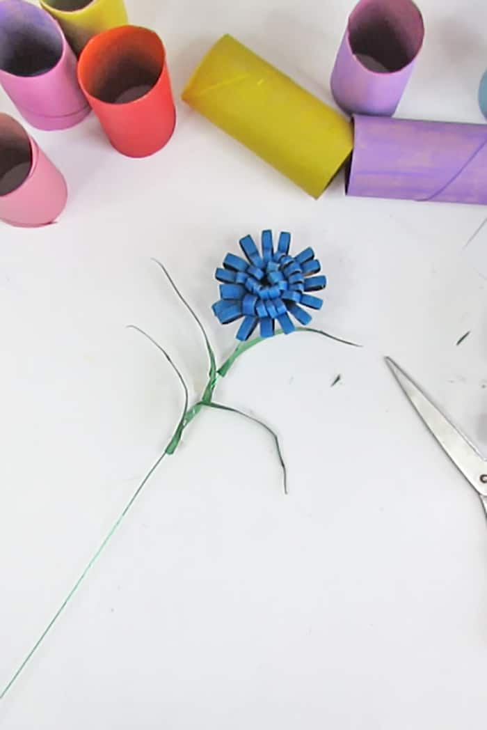 toilet paper roll flower idea