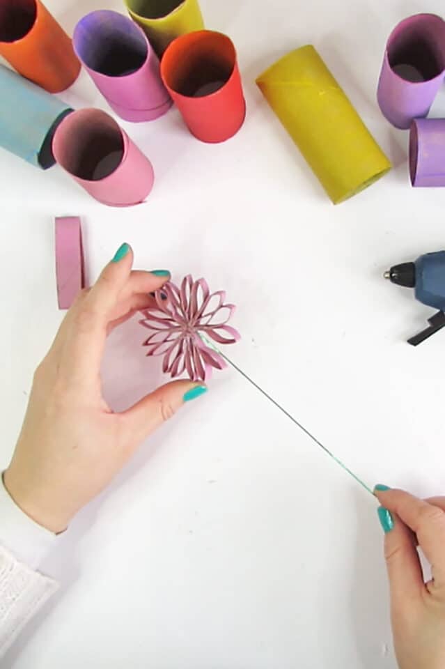 Easy to make Toilet Paper Roll Flowers