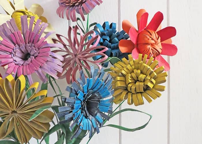 toilet paper roll flowers 