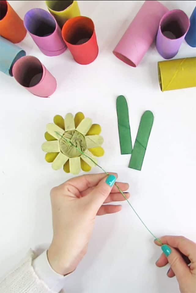 Easy to make Toilet Paper Roll Flowers