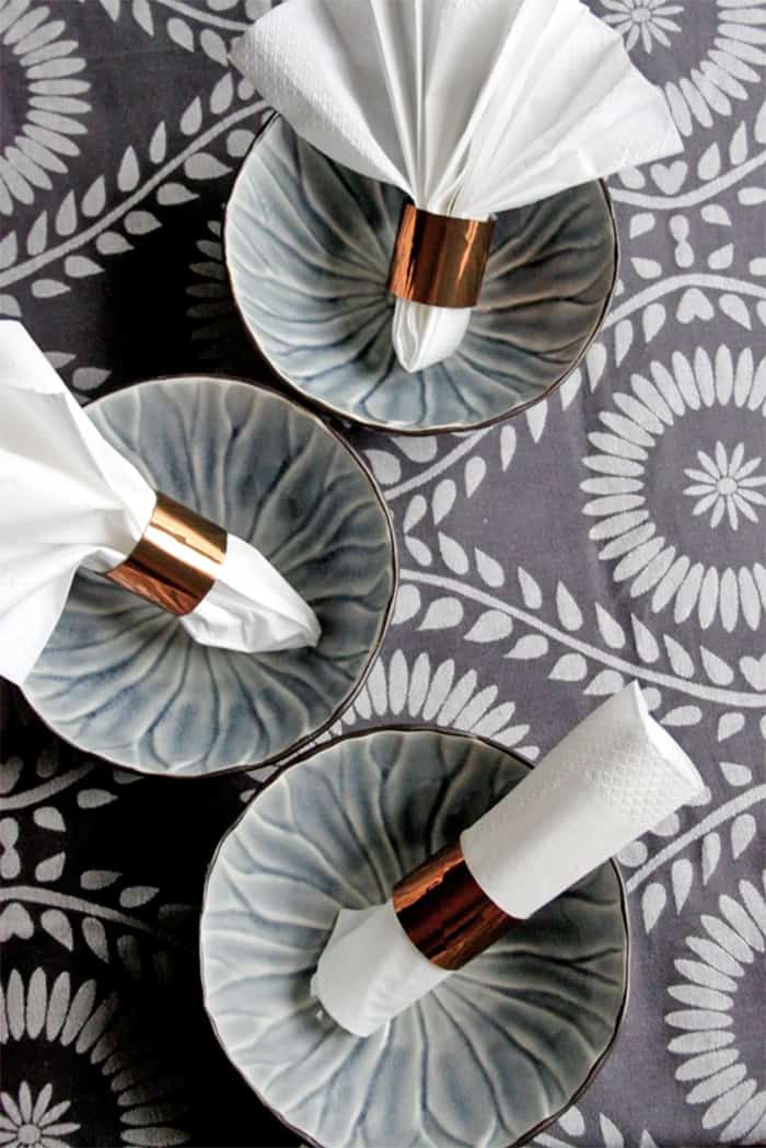 toilet paper roll napkin ring DIY