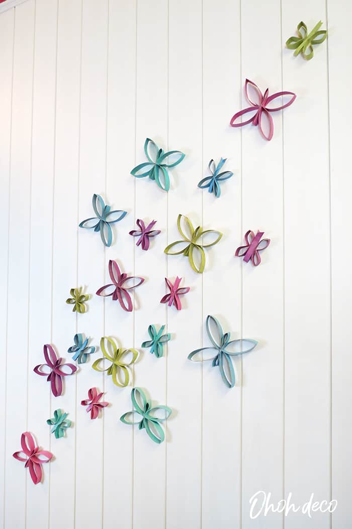 DIY butterfly wall decor