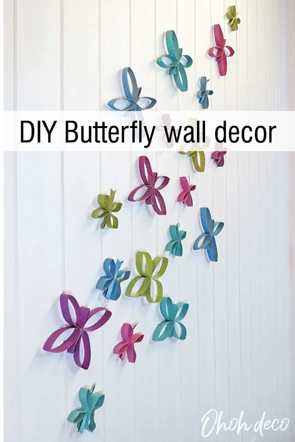 DIY butterfly wall decor