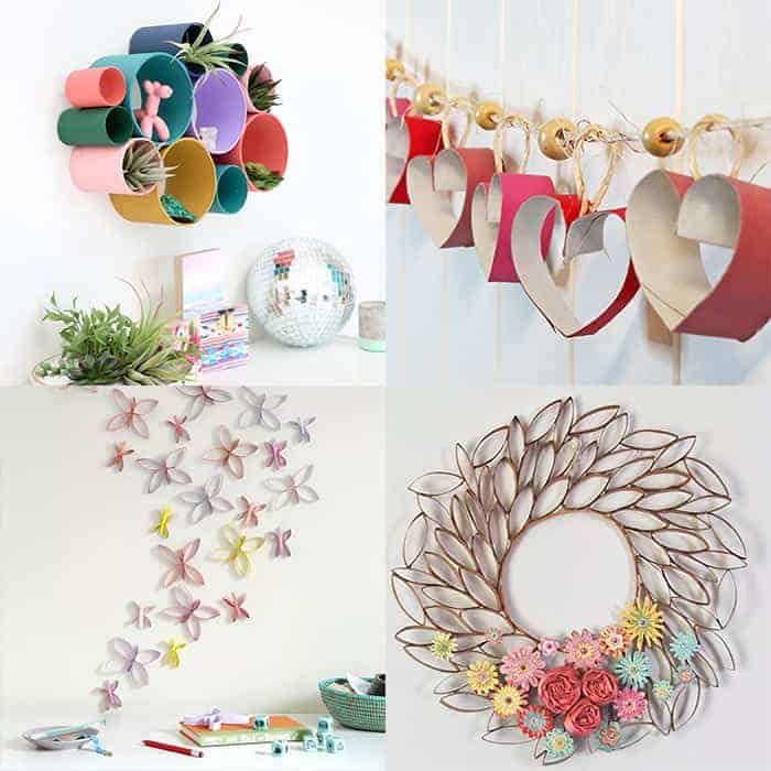 Toilet paper roll crafts  Toilet paper roll wall decor 2021 