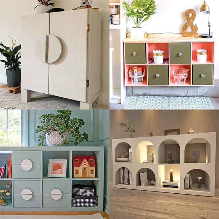 An old TV stand turned nursery book storage - Green With Decor