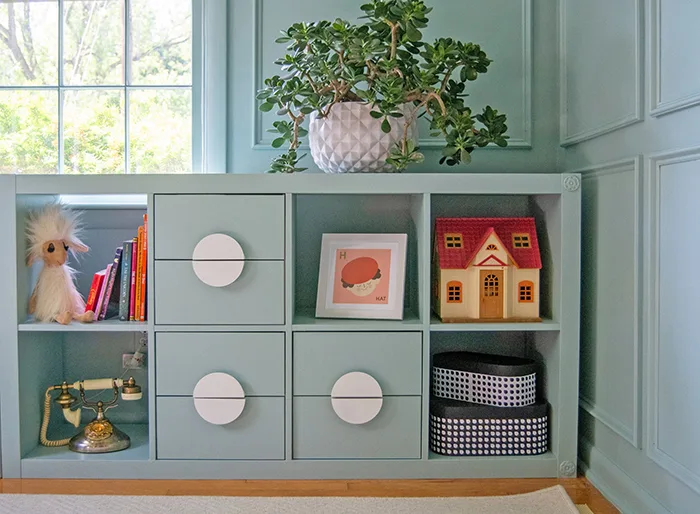 Cube storage playroom makeover