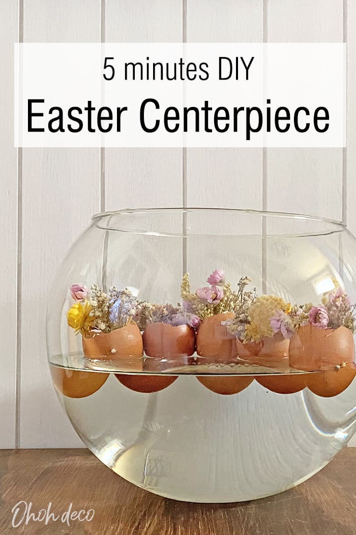 5 minutes Easter Egg shells centerpiece