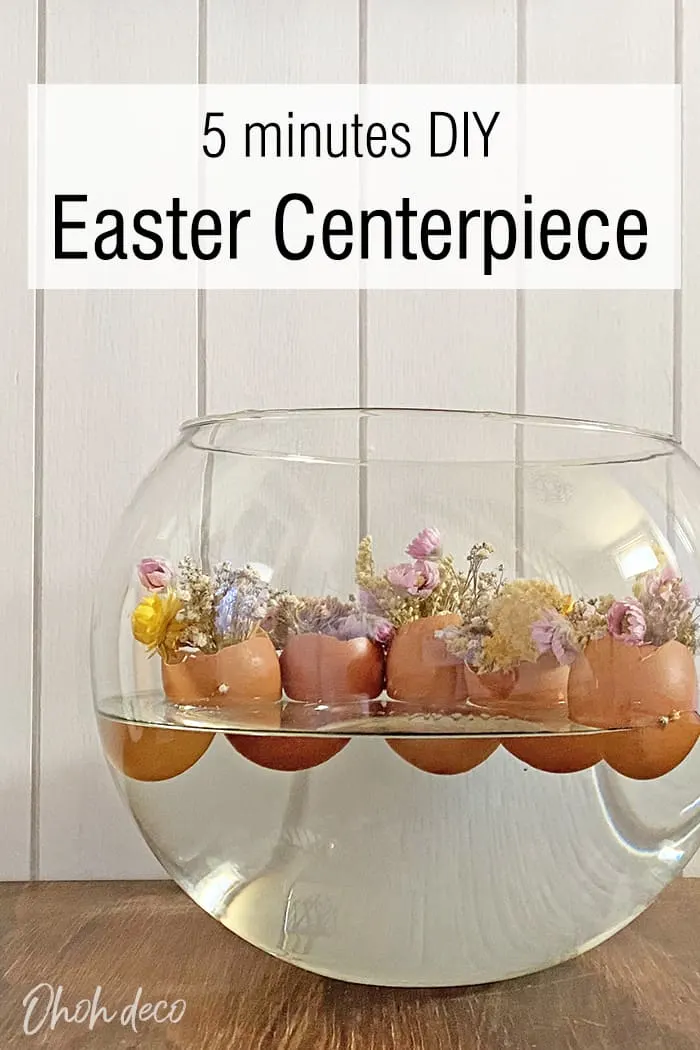 5 minutes Easter Egg shells centerpiece