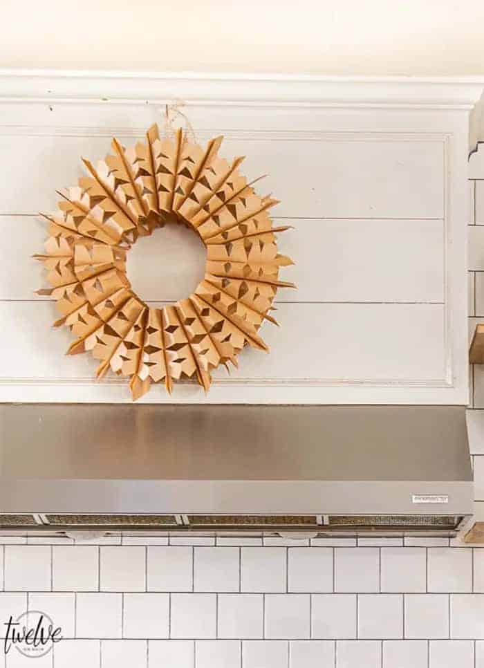 paper bag wreath diy