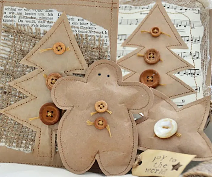 DIY paper bag ornaments