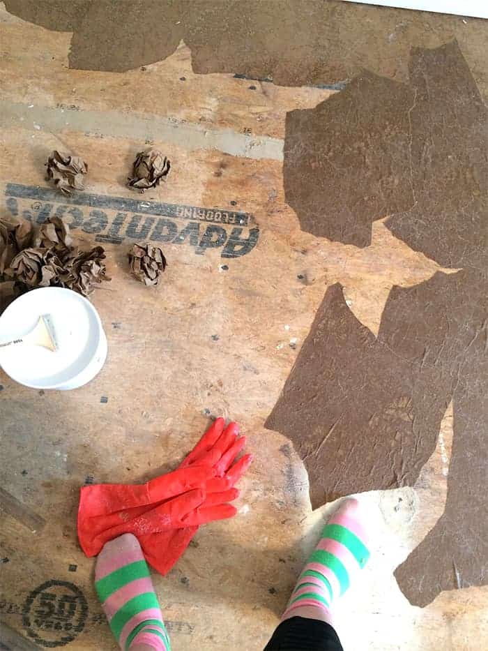 brown bag flooring diy