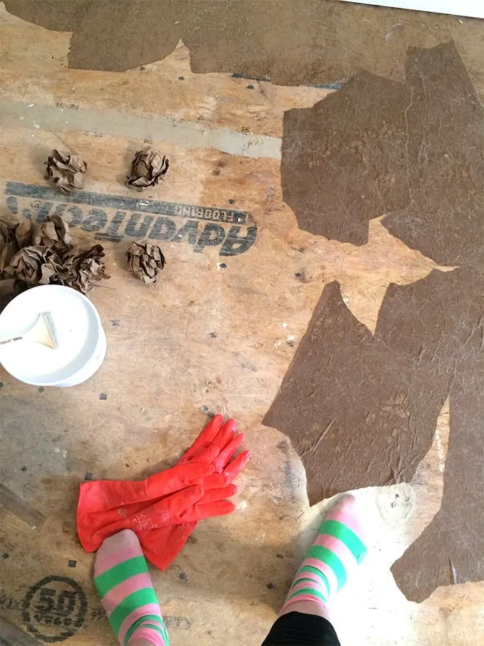 brown bag flooring diy