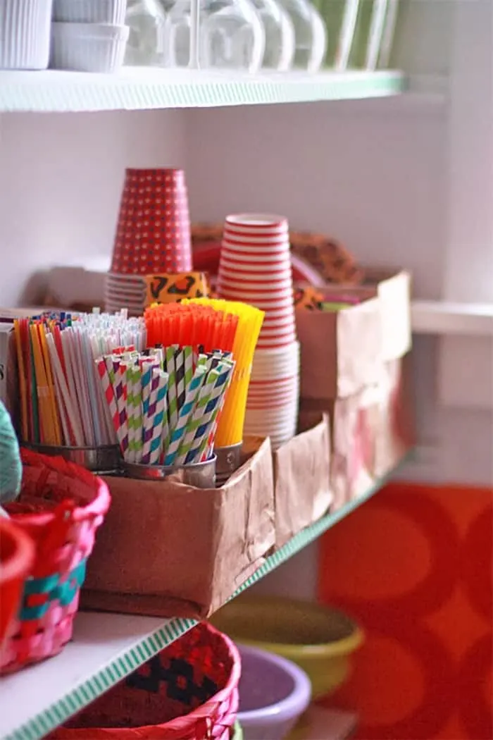 diy paper bag organizer