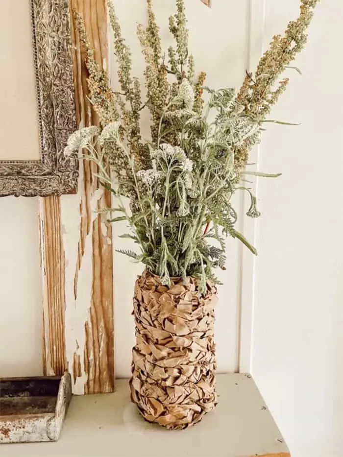 kraft bag flower vase