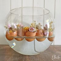 DIY egg shell Easter centerpiece