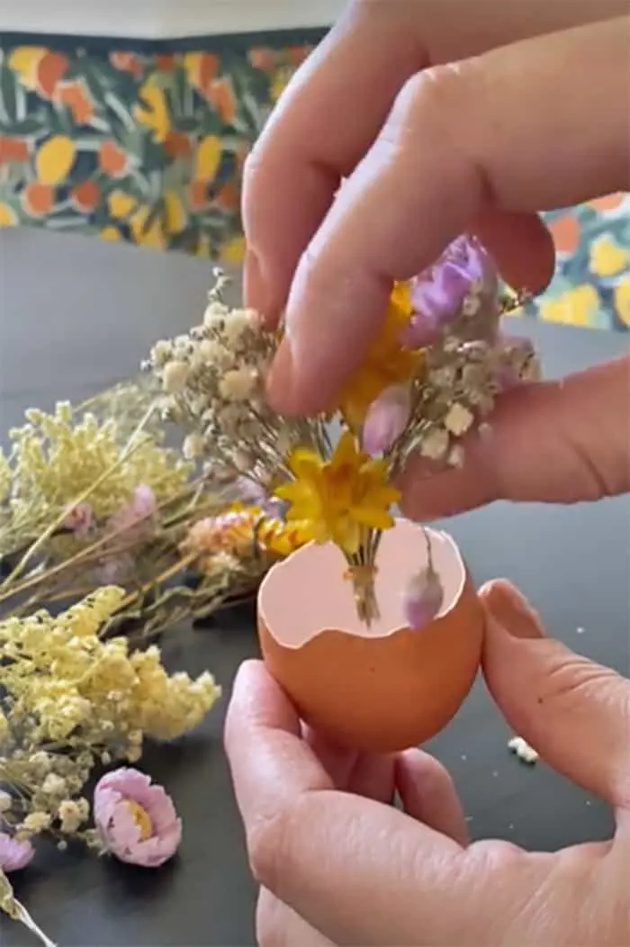 Spring Egg shell craft idea