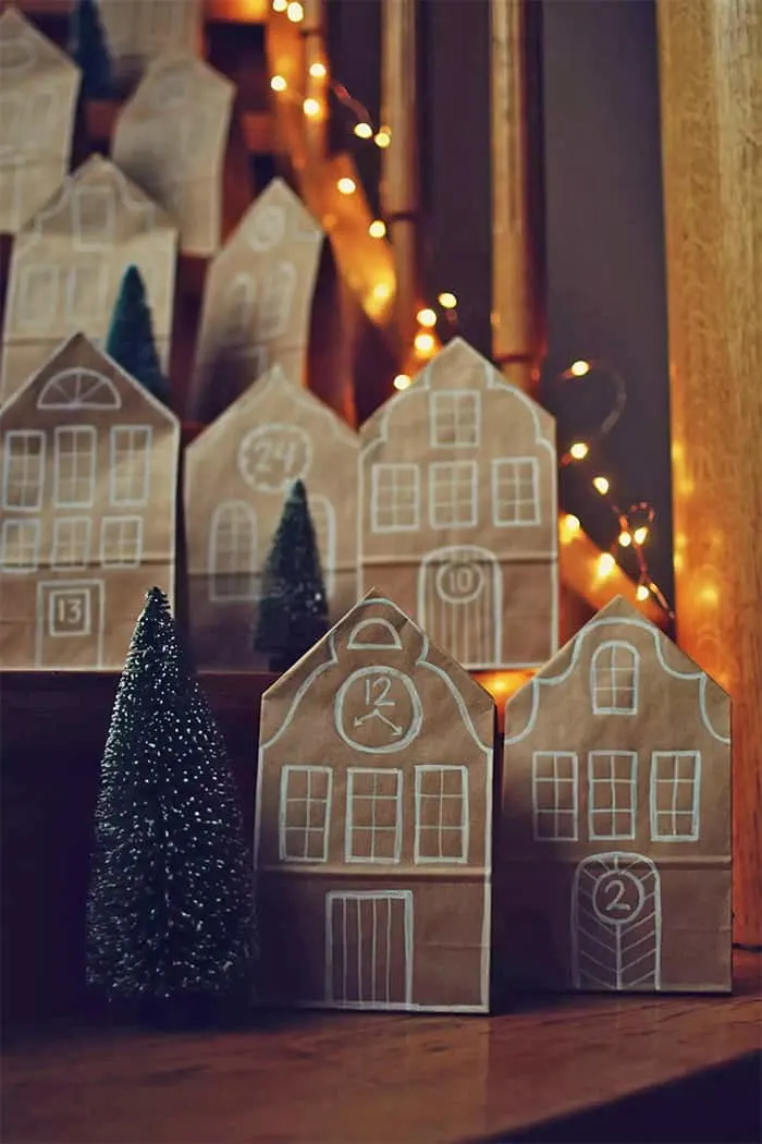 paper bag advent calendar