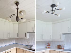 Update kitchen lighting DIY idea