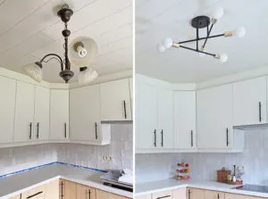 Update kitchen lighting DIY idea