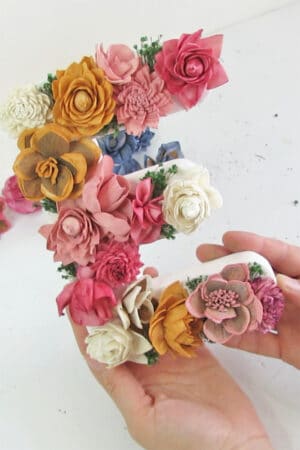 DIY flower letter