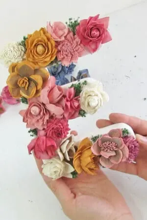 DIY flower letter