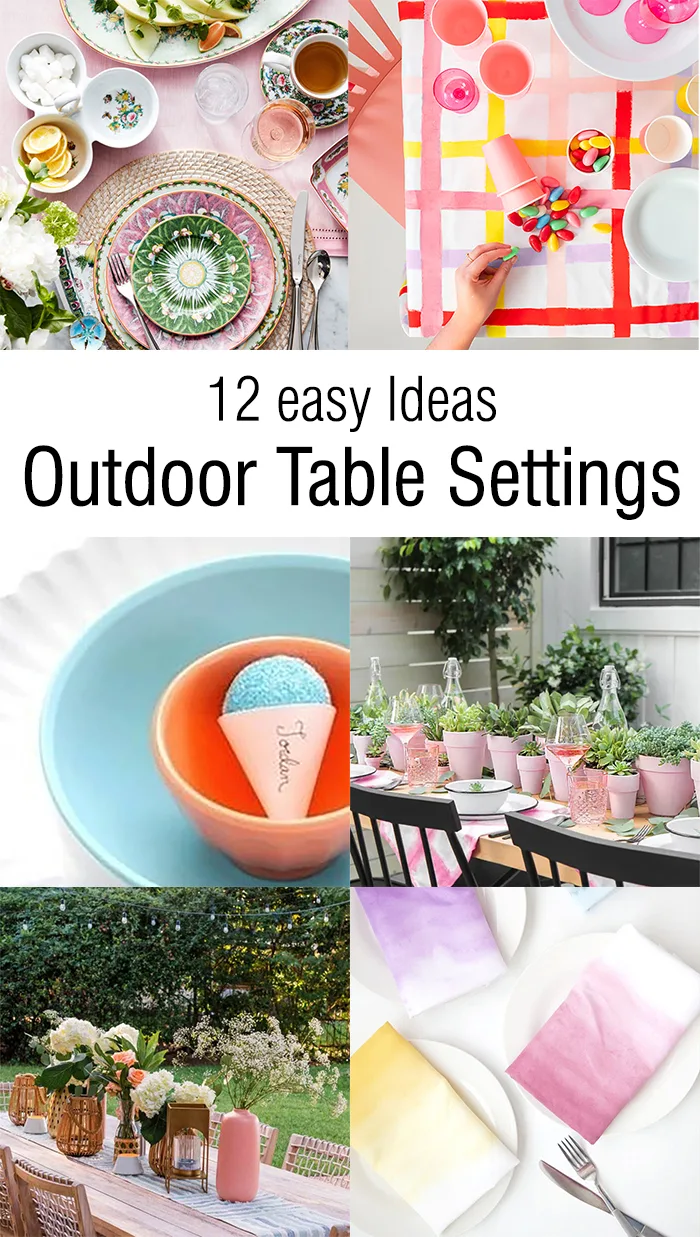  easy ideas for outdoor table settings