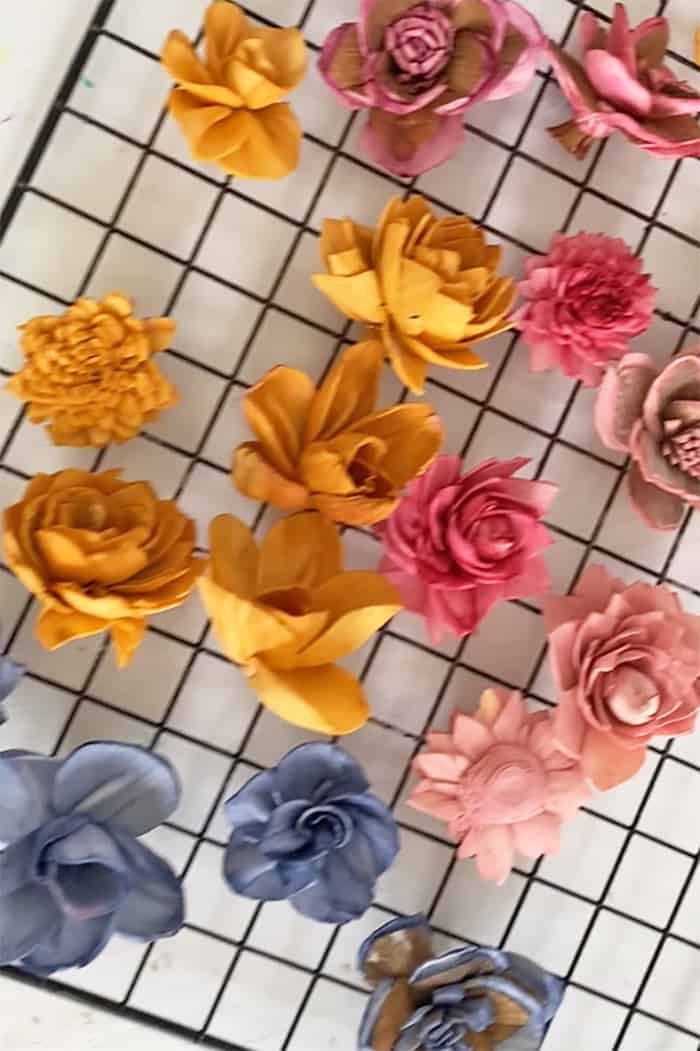 dyed sola wood flowers