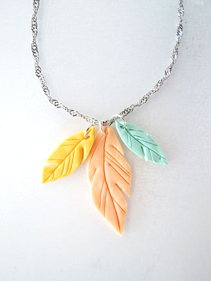 feather necklace pendant DIY