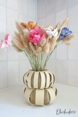 make flower vase with glass jar