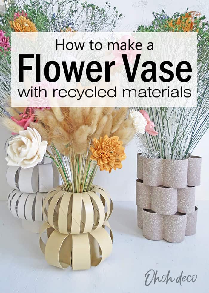 How to make a flower vase with recycled materials