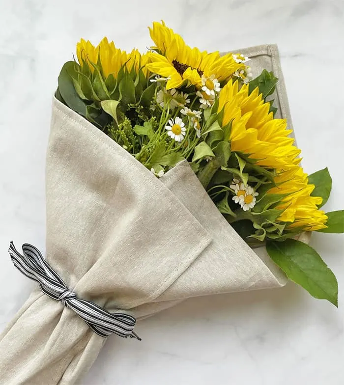 Fabric wrapped bouquet