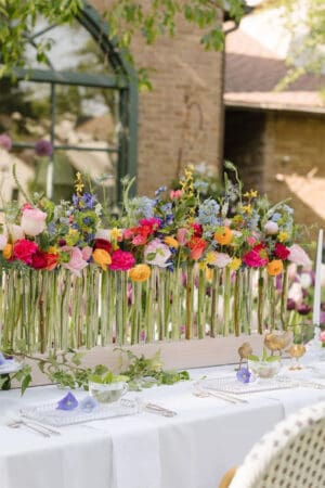 wild flower table centerpiece