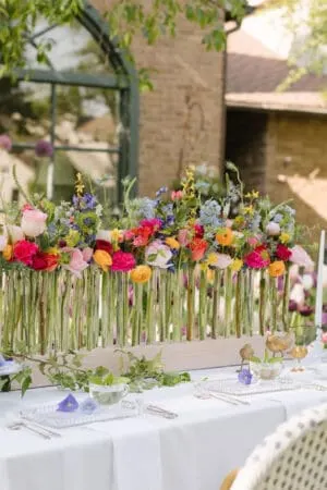 wild flower table centerpiece
