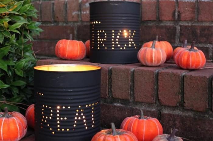 DIY Halloween tin can