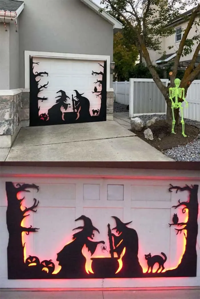 DIY Halloween witches silhouette