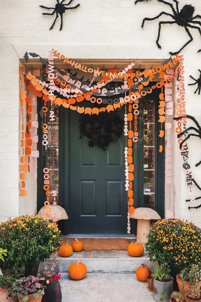 DIY halloween front door decorations