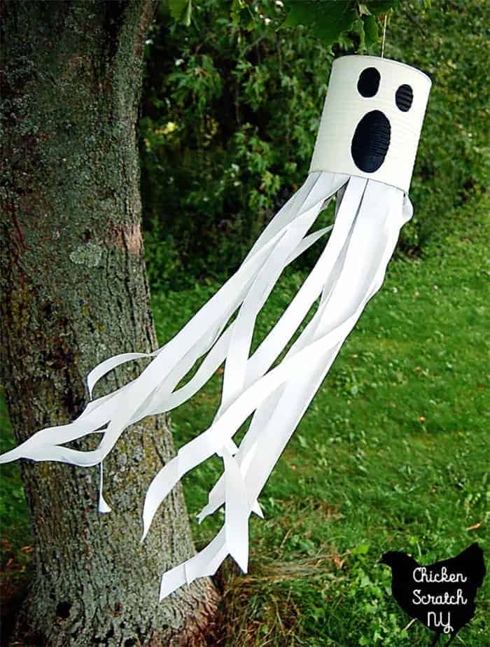 DIY tin can ghost