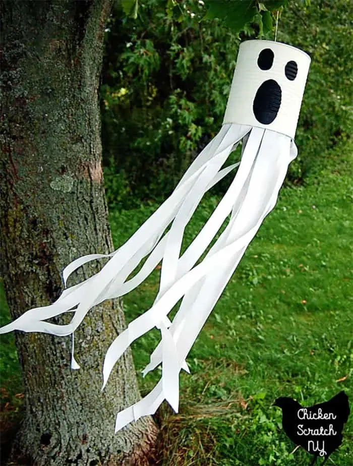 DIY tin can ghost