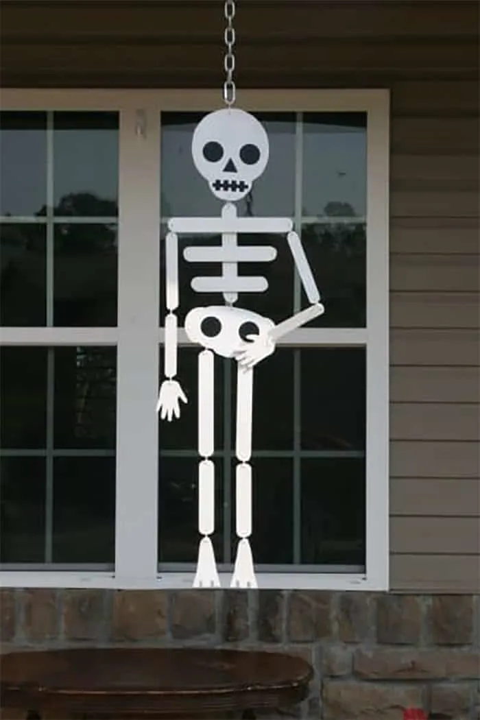 DIY wooden outdoor skeleton