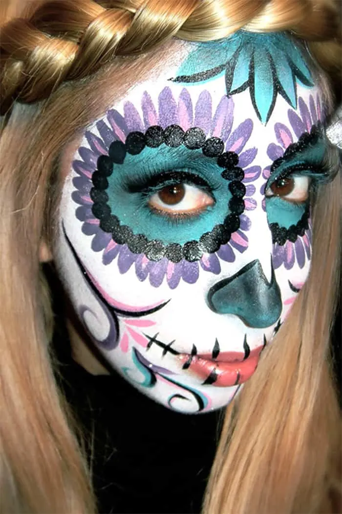 Easy day of the dead makeup