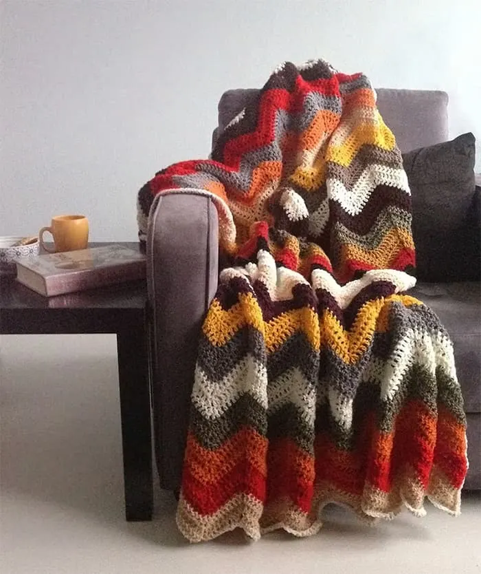 Fall throw blanket