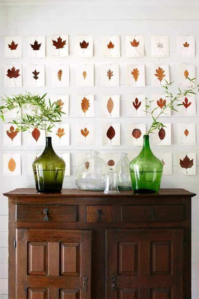 Fall wall leaf decor