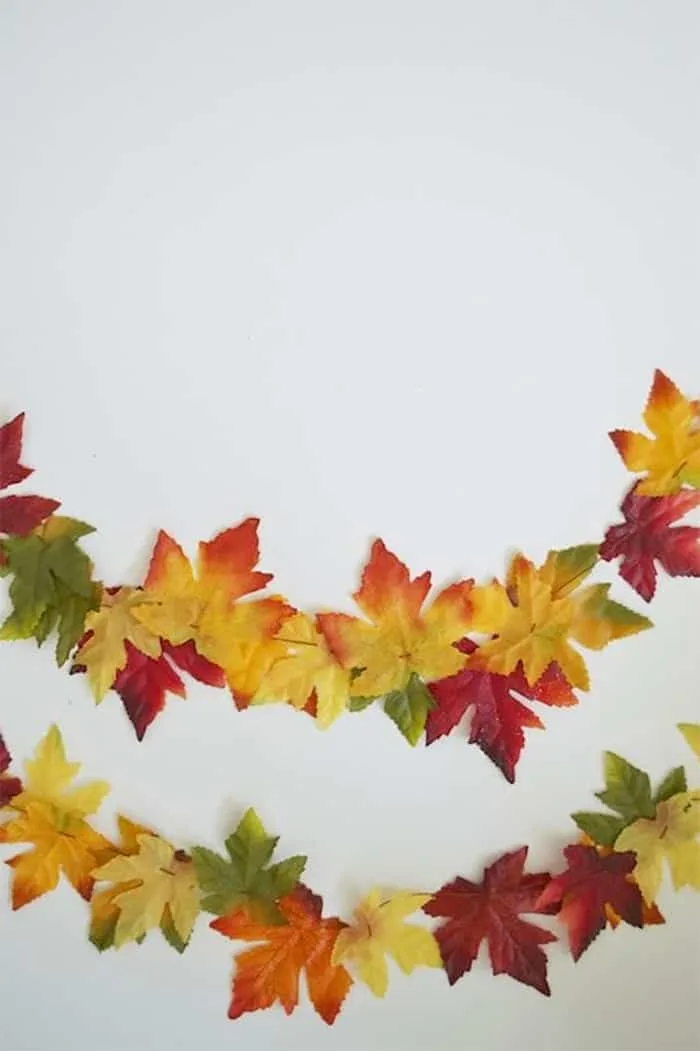 Easy fall leaf garland