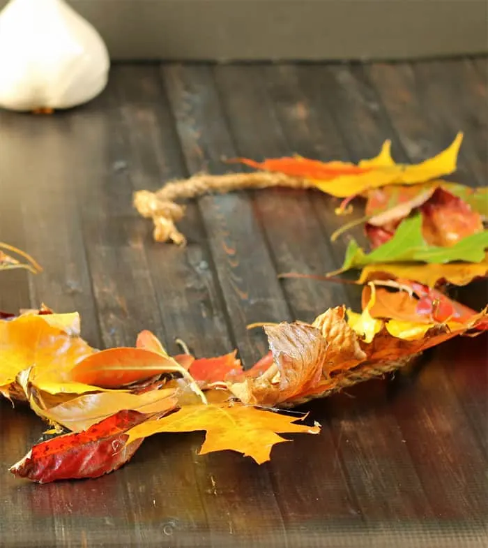 Natural leaf garland DIY