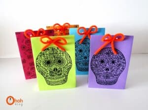 halloween goodie bag free template sugar skul